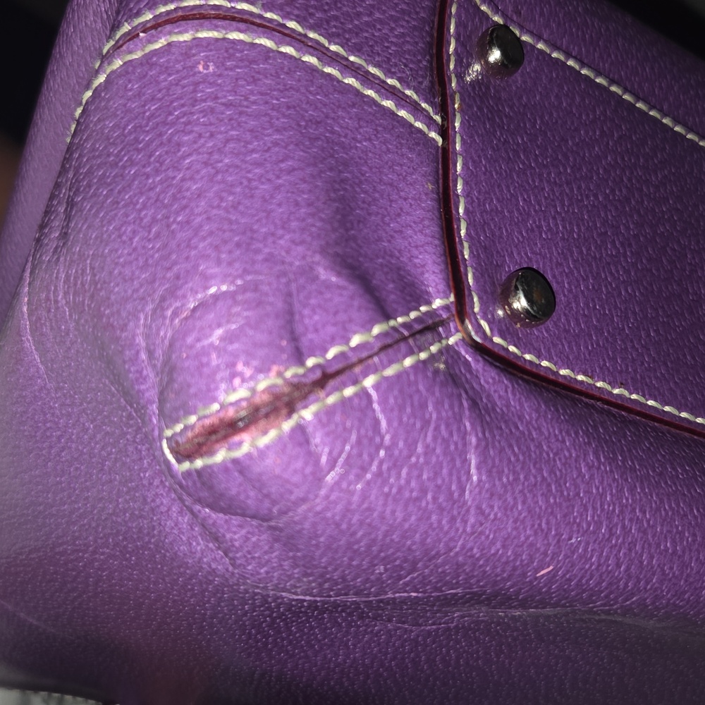 Kate Spade Purple Pebbled Leather Tote - Picture 10 of 12